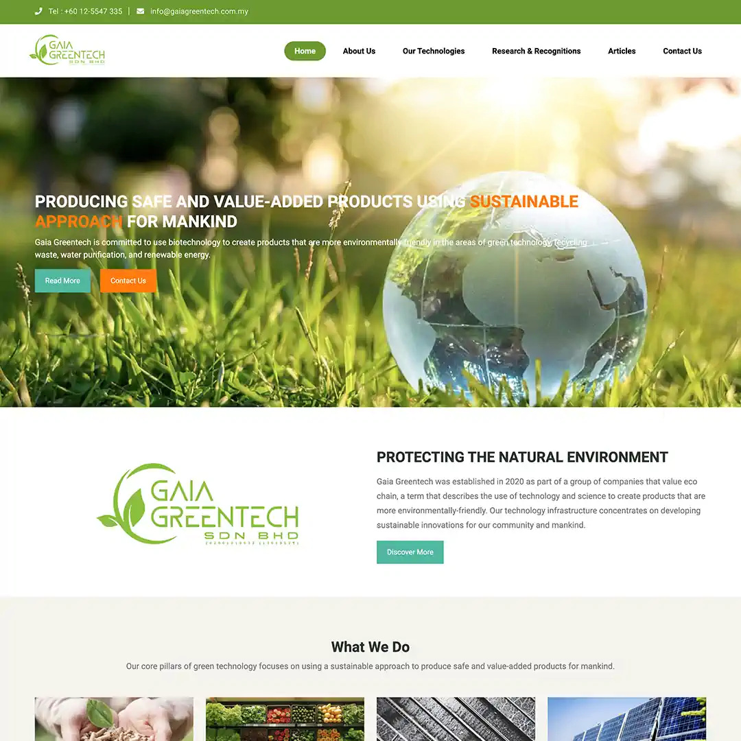 Gaia Greentech Website